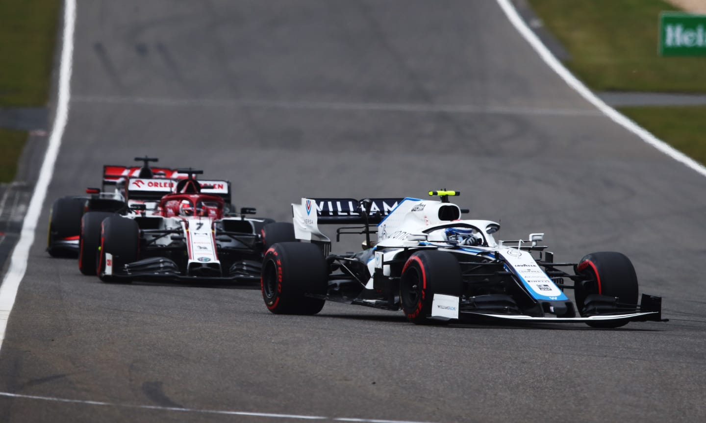 NUERBURG, GERMANY - OCTOBER 11: Nicholas Latifi of Canada driving the (6) Williams Racing FW43