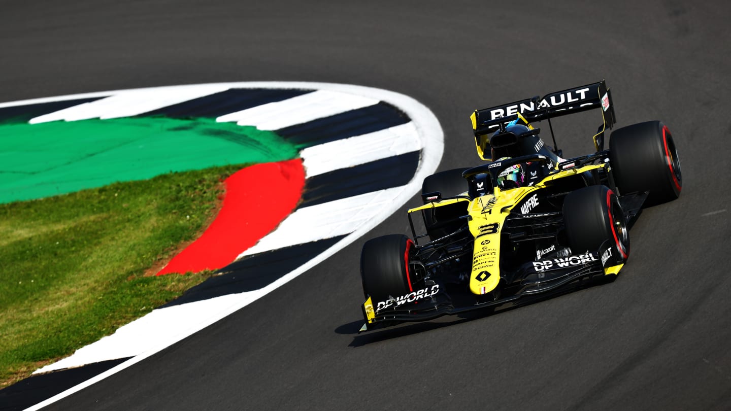 NORTHAMPTON, ENGLAND - JULY 31: Daniel Ricciardo of Australia driving the (3) Renault Sport Formula