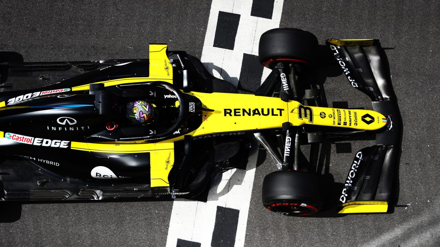 NORTHAMPTON, ENGLAND - AUGUST 01: Daniel Ricciardo of Australia driving the (3) Renault Sport