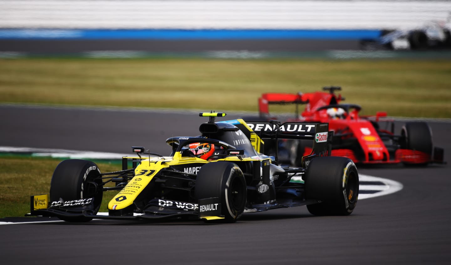 NORTHAMPTON, ENGLAND - AUGUST 02: Esteban Ocon of France driving the (31) Renault Sport Formula One
