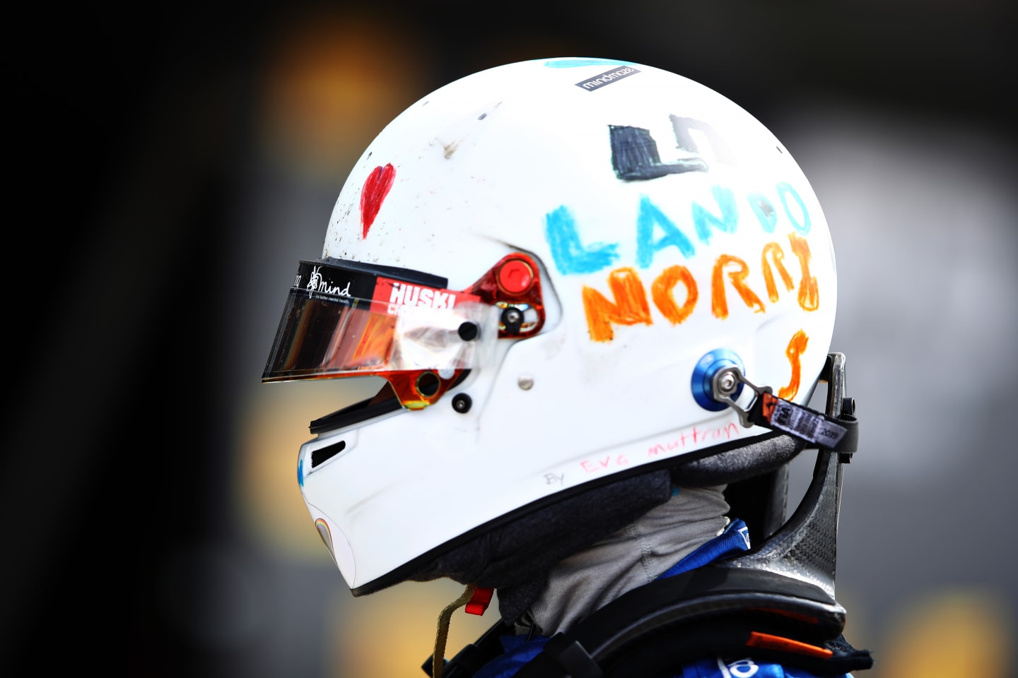 NORTHAMPTON, ENGLAND - AUGUST 02: Lando Norris of Great Britain and McLaren F1 looks on in parc