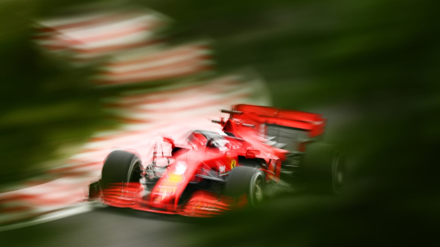 BUDAPEST, HUNGARY - JULY 17: Sebastian Vettel of Germany driving the (5) Scuderia Ferrari SF1000