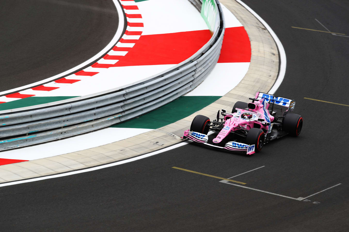 BUDAPEST, HUNGARY - JULY 17: Sergio Perez of Mexico driving the (11) Racing Point RP20 Mercedes on