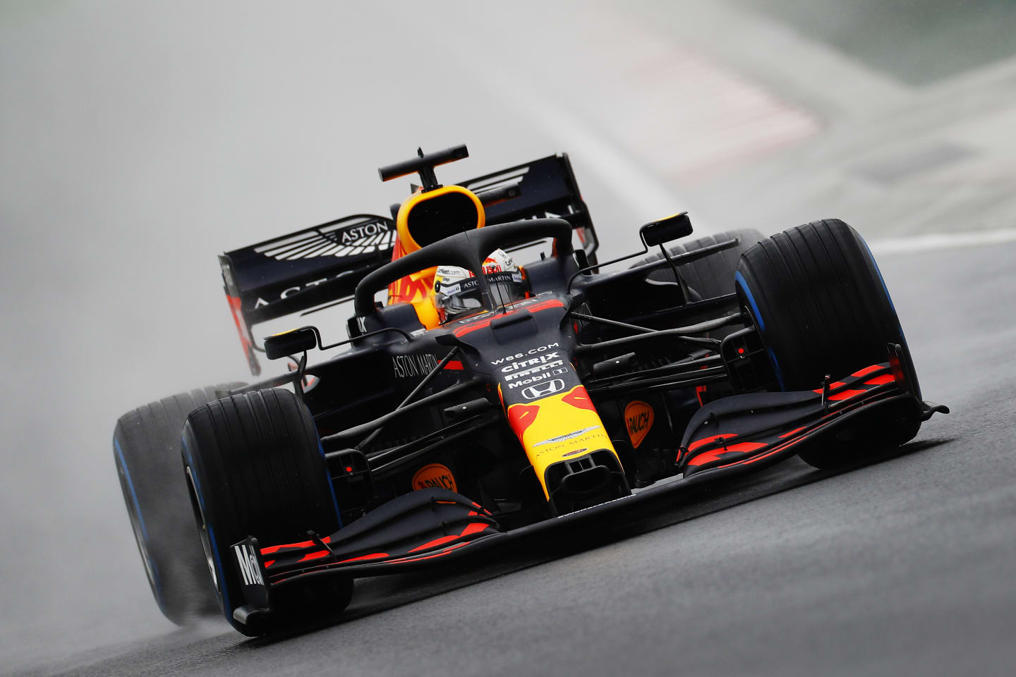 BUDAPEST, HUNGARY - JULY 17: Max Verstappen of the Netherlands driving the (33) Aston Martin Red Bull Racing RB16 on track during practice for the F1 Grand Prix of Hungary at Hungaroring on July 17, 2020 in Budapest, Hungary. (Photo by Leonhard Foeger/Pool via Getty Images)