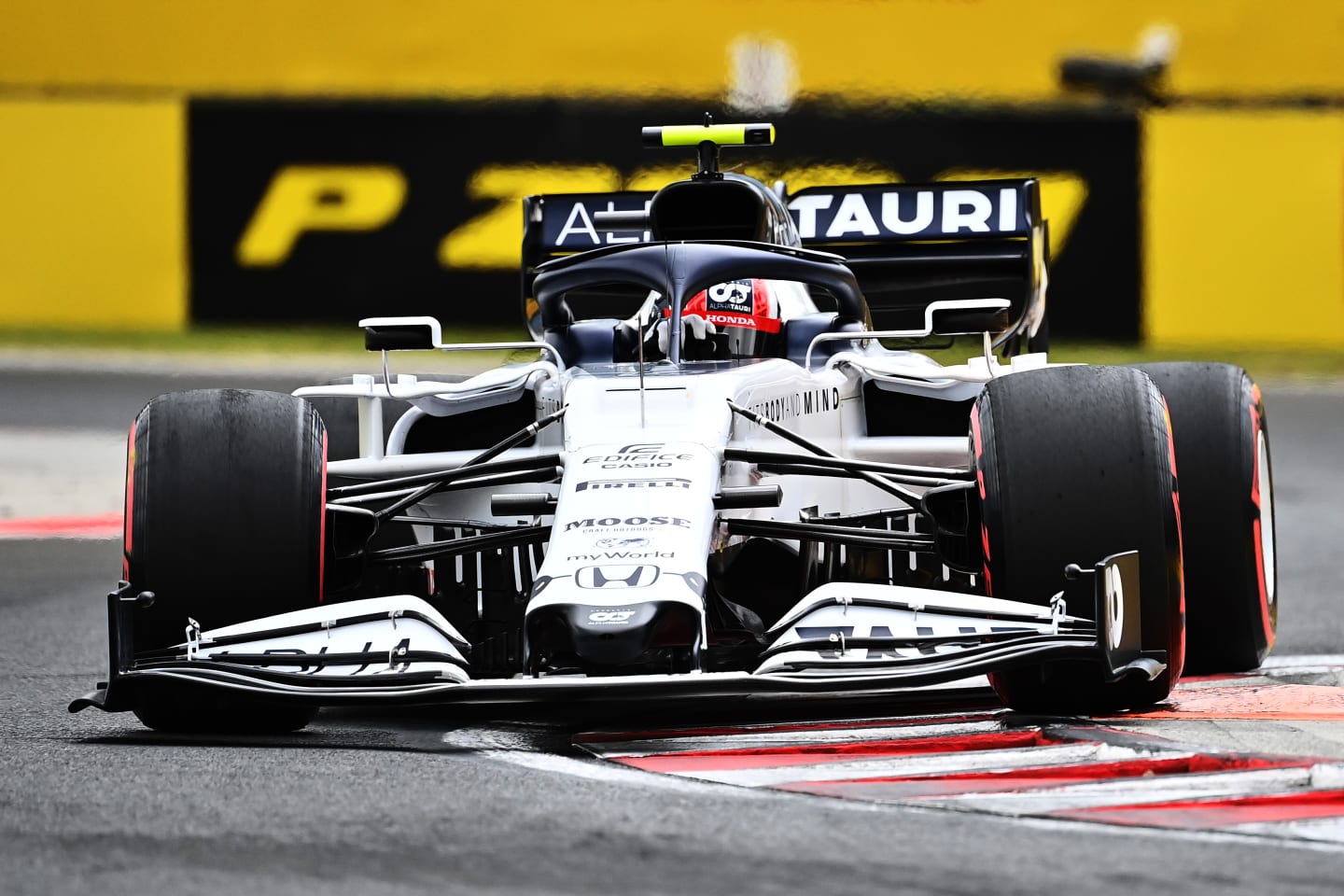 BUDAPEST, HUNGARY - JULY 18: Pierre Gasly of France driving the (10) Scuderia AlphaTauri AT01 Honda