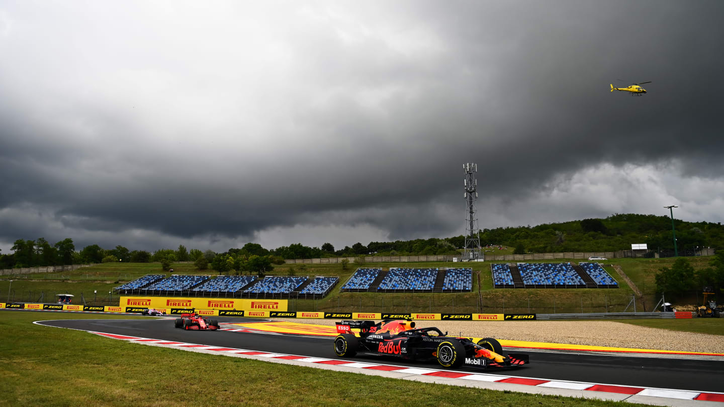 BUDAPEST, HUNGARY - JULY 19: Alexander Albon of Thailand driving the (23) Aston Martin Red Bull