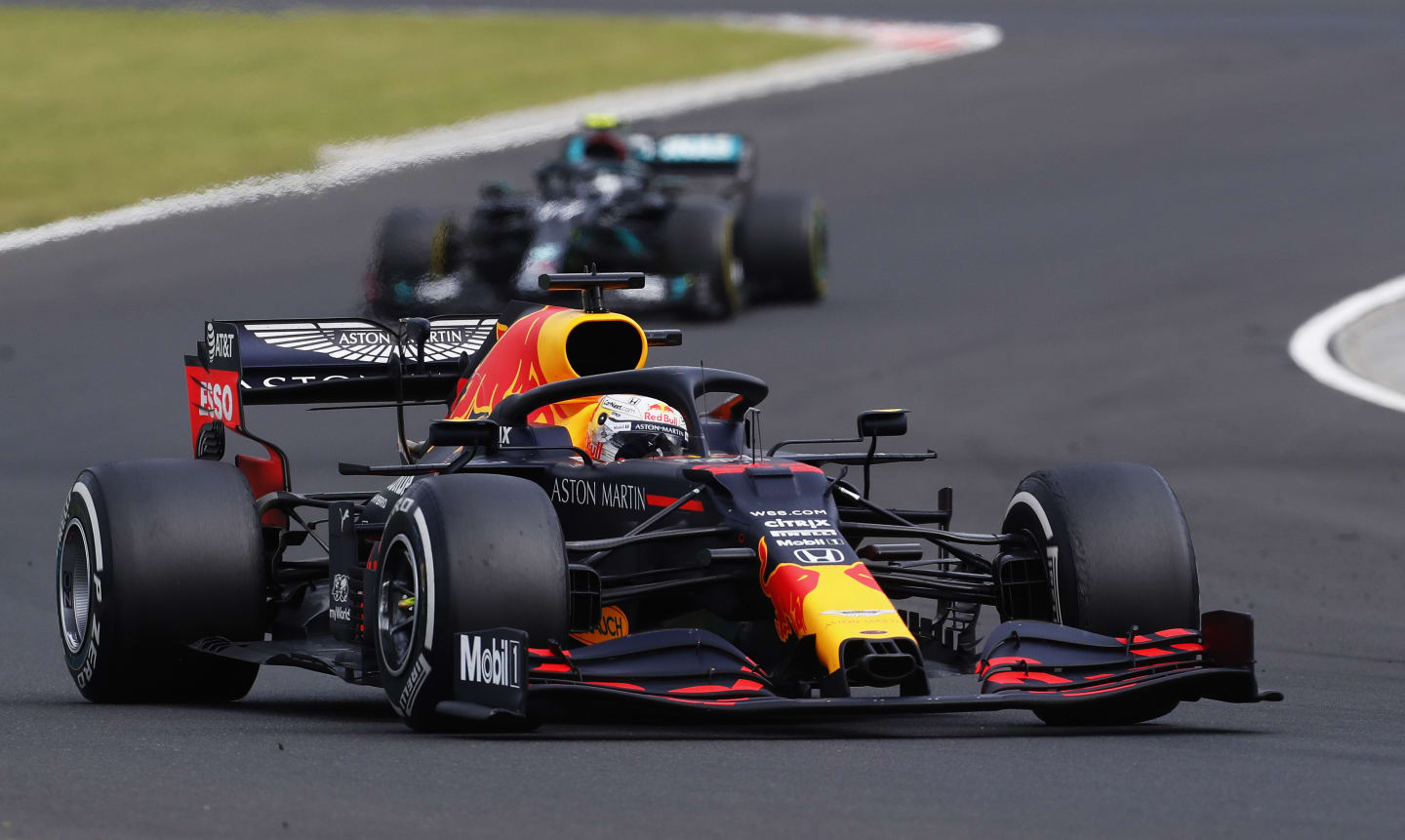BUDAPEST, HUNGARY - JULY 19: Max Verstappen of the Netherlands driving the (33) Aston Martin Red