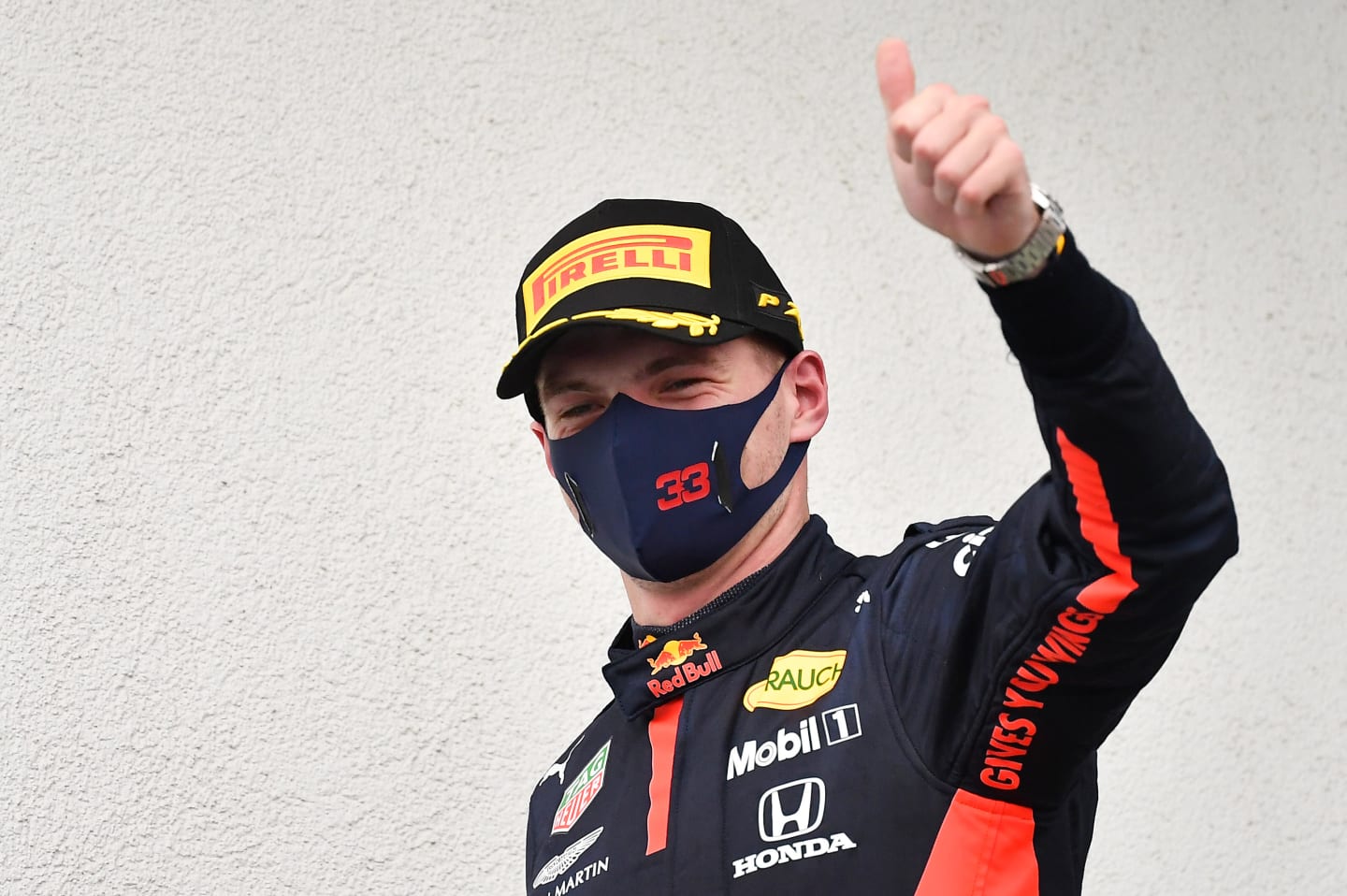 BUDAPEST, HUNGARY - JULY 19: Second placed Max Verstappen of Netherlands and Red Bull Racing
