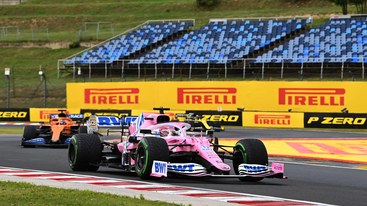 BUDAPEST, HUNGARY - JULY 19: Sergio Perez of Mexico driving the (11) Racing Point RP20 Mercedes on