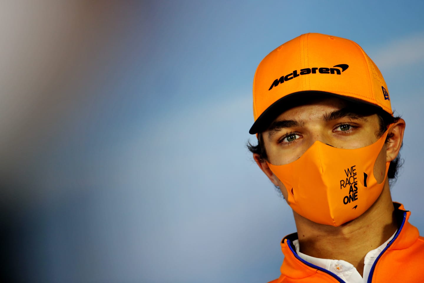 BUDAPEST, HUNGARY - JULY 16: Lando Norris of Great Britain and McLaren F1 talks in the Drivers