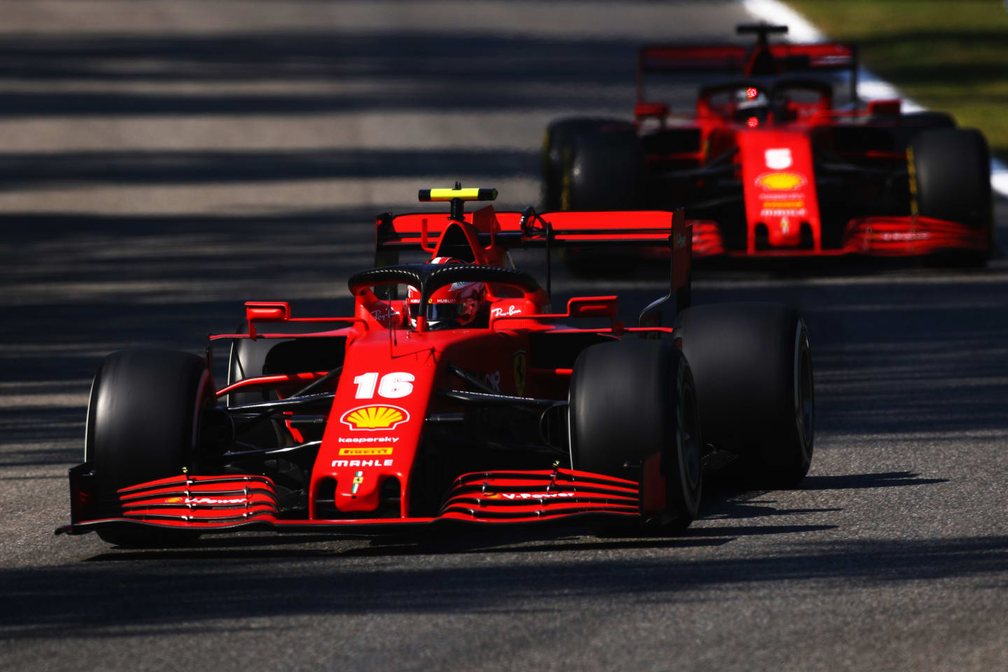 MONZA, ITALY - SEPTEMBER 04: Charles Leclerc of Monaco driving the (16) Scuderia Ferrari SF1000