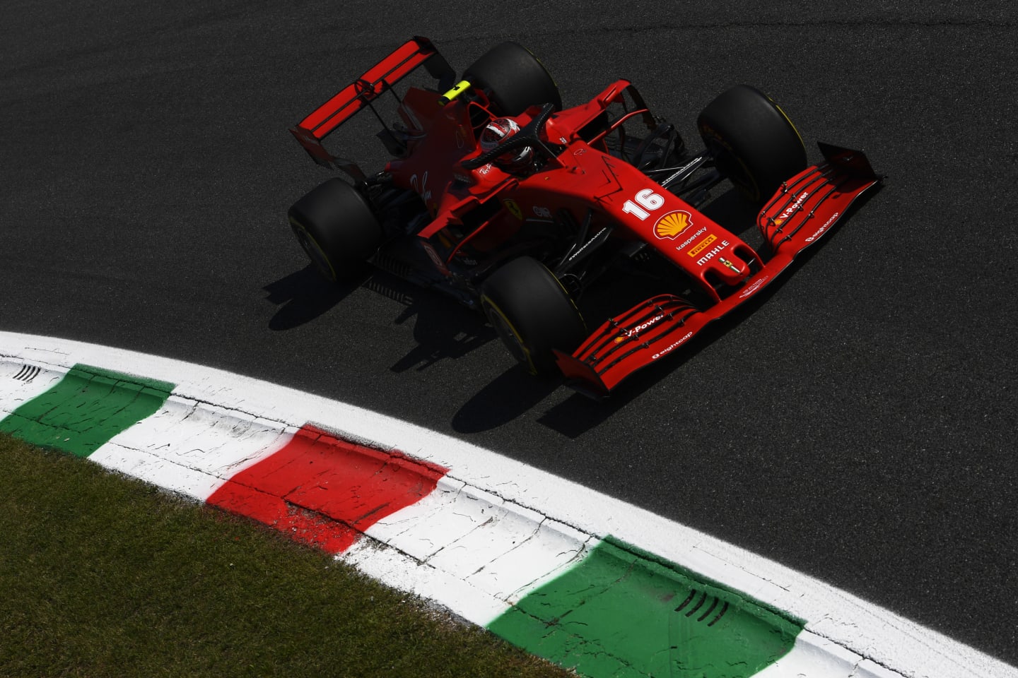 MONZA, ITALY - SEPTEMBER 04: Charles Leclerc of Monaco driving the (16) Scuderia Ferrari SF1000 on