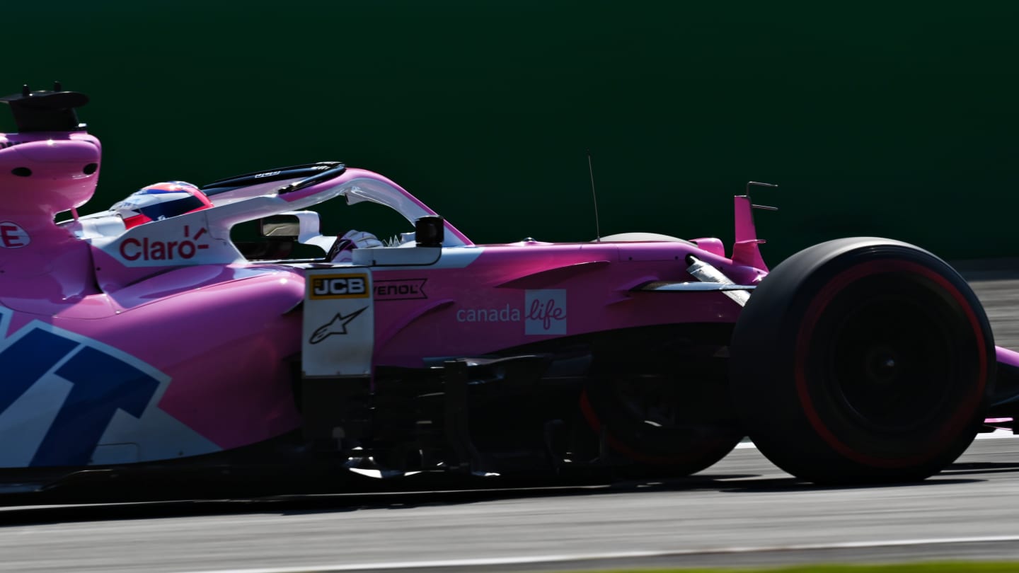 MONZA, ITALY - SEPTEMBER 04: Sergio Perez of Mexico driving the (11) Racing Point RP20 Mercedes during practice for the F1 Grand Prix of Italy at Autodromo di Monza on September 04, 2020 in Monza, Italy. (Photo by Clive Mason - Formula 1/Formula 1 via Getty Images)