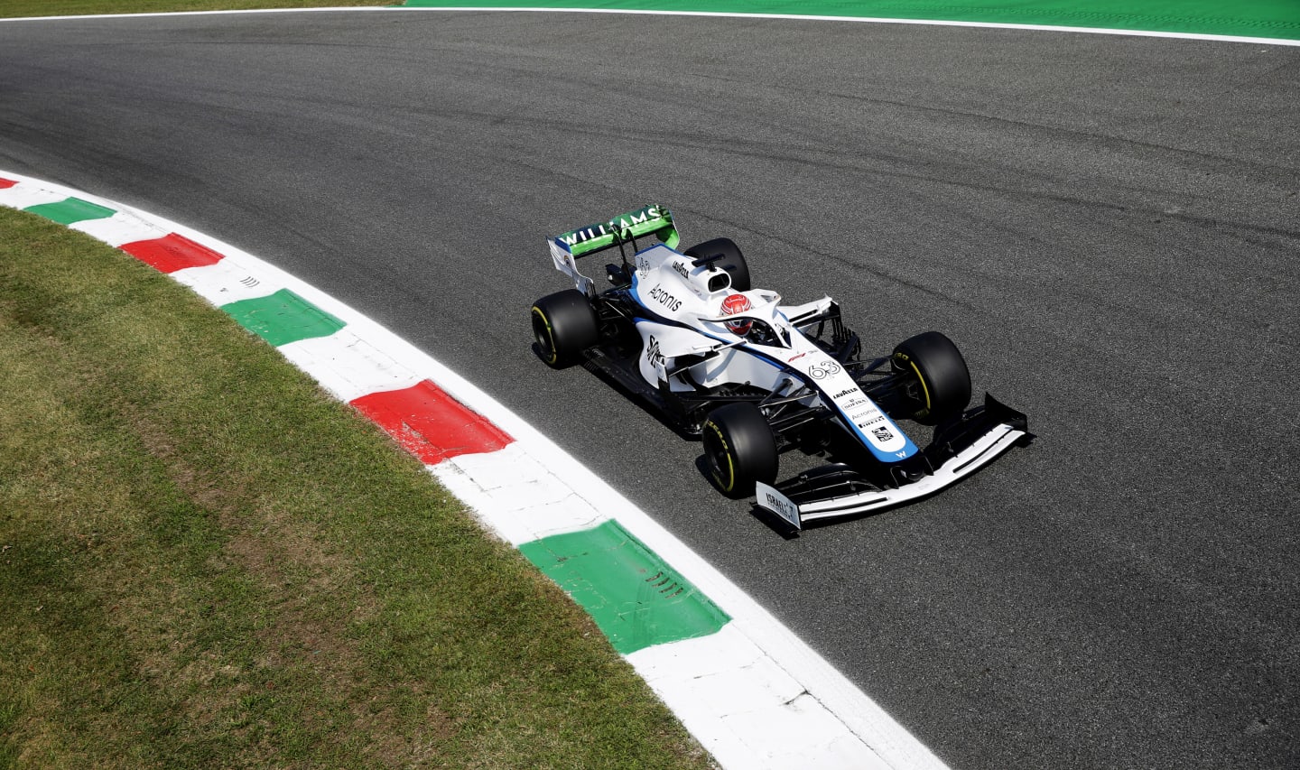 MONZA, ITALY - SEPTEMBER 04: George Russell of Great Britain driving the (63) Williams Racing FW43