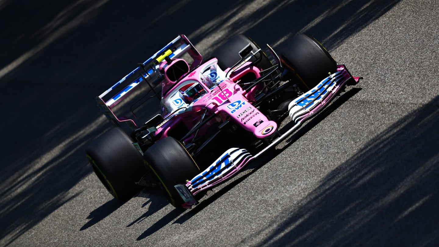 MONZA, ITALY - SEPTEMBER 05: Lance Stroll of Canada driving the (18) Racing Point RP20 Mercedes during final practice for the F1 Grand Prix of Italy at Autodromo di Monza on September 05, 2020 in Monza, Italy. (Photo by Dan Istitene - Formula 1/Formula 1 via Getty Images)