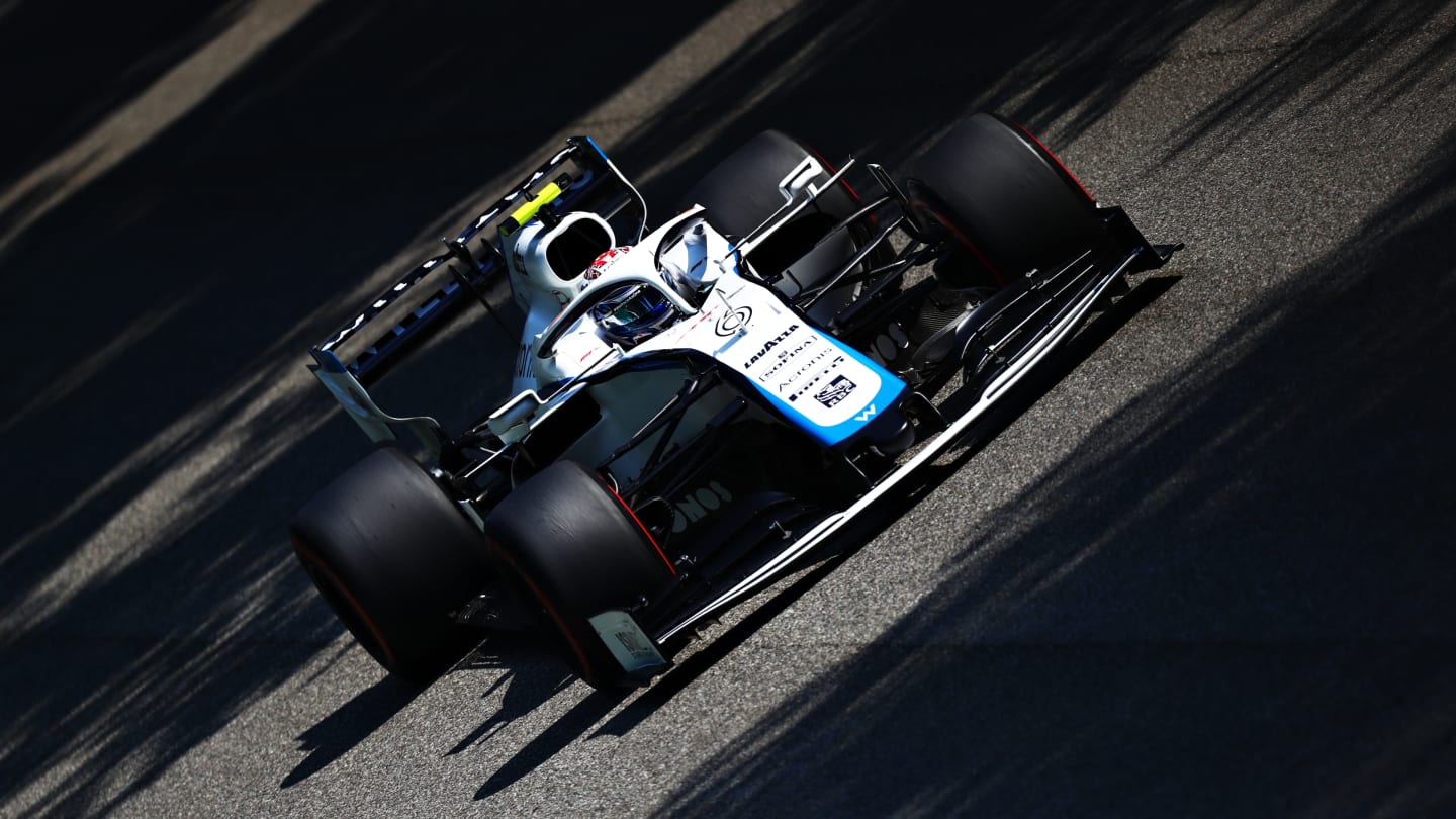 MONZA, ITALY - SEPTEMBER 05: Nicholas Latifi of Canada driving the (6) Williams Racing FW43 Mercedes during final practice for the F1 Grand Prix of Italy at Autodromo di Monza on September 05, 2020 in Monza, Italy. (Photo by Dan Istitene - Formula 1/Formula 1 via Getty Images)