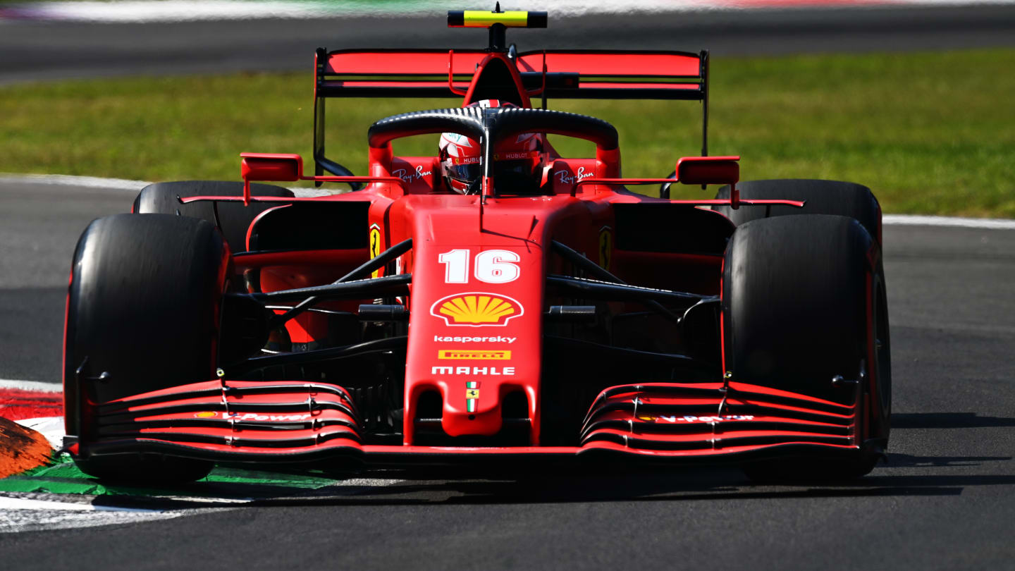 MONZA, ITALY - SEPTEMBER 05: Charles Leclerc of Monaco driving the (16) Scuderia Ferrari SF1000