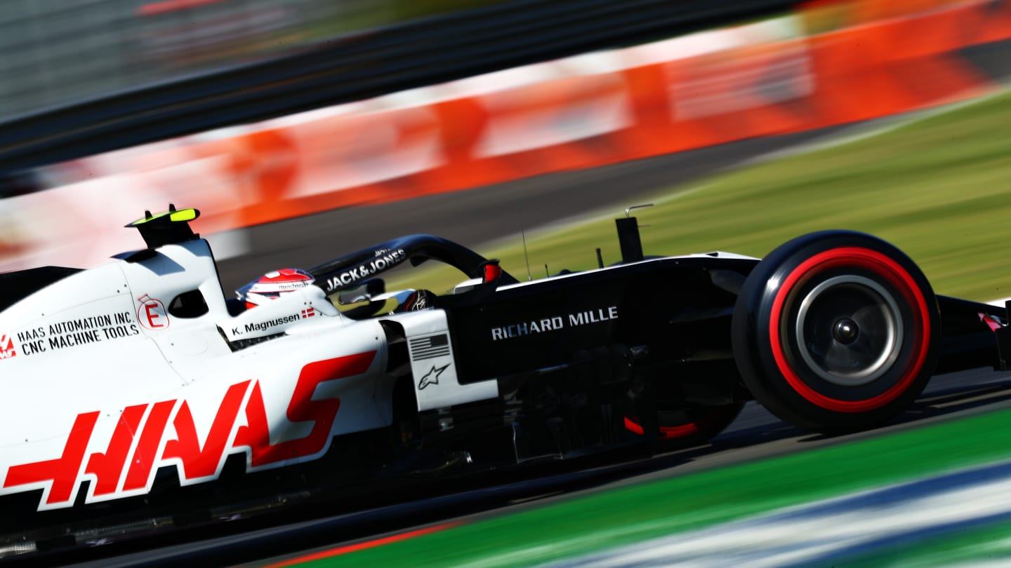 MONZA, ITALY - SEPTEMBER 05: Kevin Magnussen of Denmark driving the (20) Haas F1 Team VF-20 Ferrari