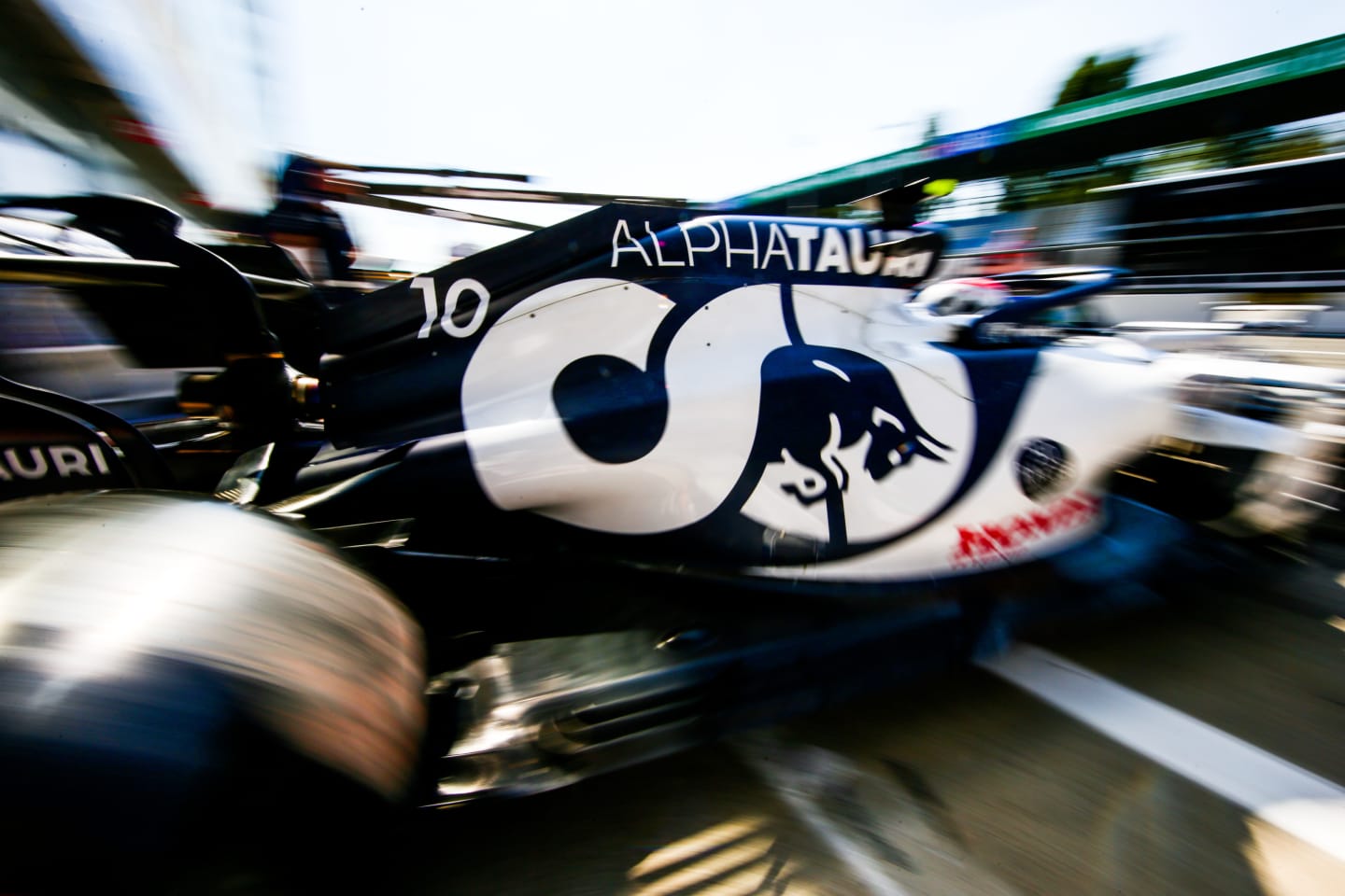 MONZA, ITALY - SEPTEMBER 05: Pierre Gasly of Scuderia AlphaTauri and France  during qualifying for