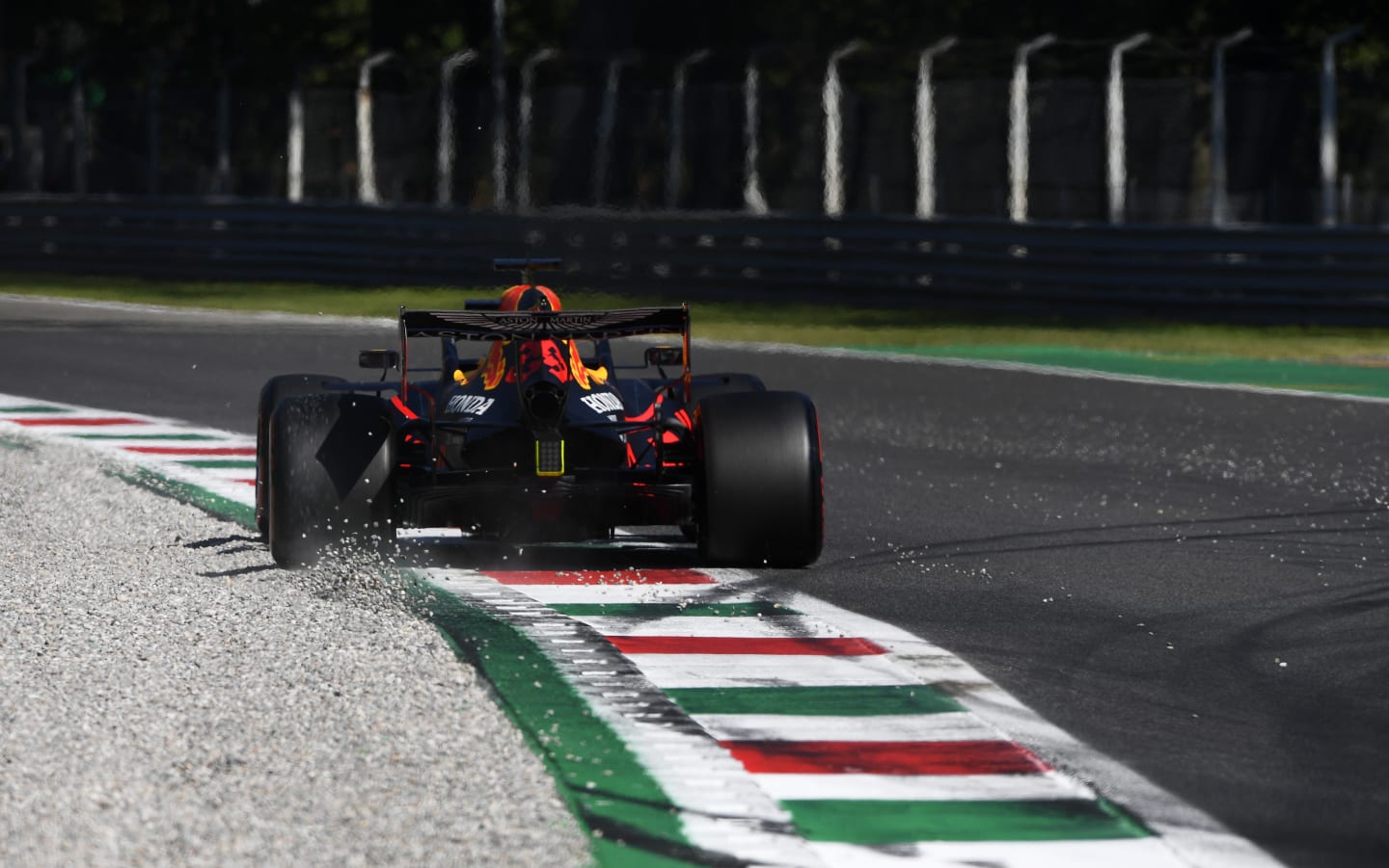 MONZA, ITALY - SEPTEMBER 05: Max Verstappen of the Netherlands driving the (33) Aston Martin Red