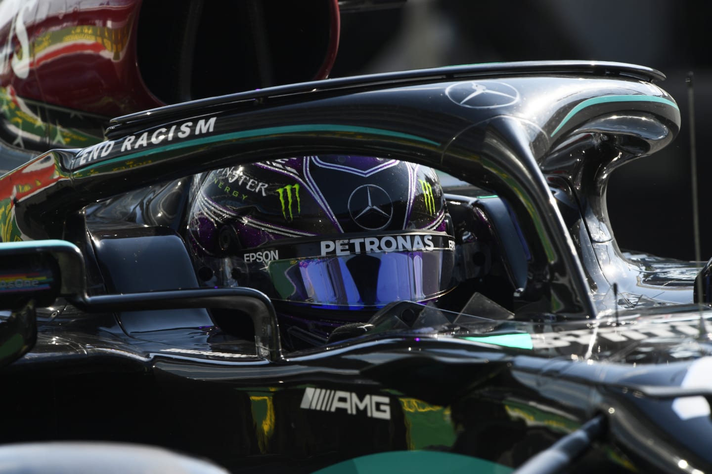 MONZA, ITALY - SEPTEMBER 06: Lewis Hamilton of Great Britain driving the (44) Mercedes AMG Petronas