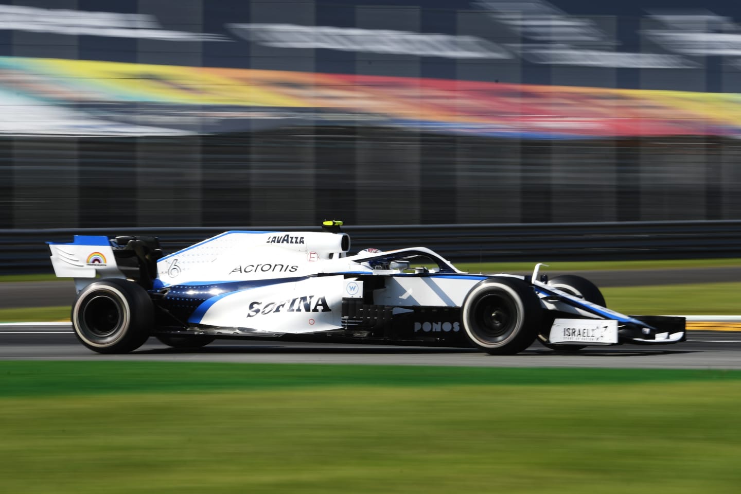 MONZA, ITALY - SEPTEMBER 06: Nicholas Latifi of Canada driving the (6) Williams Racing FW43 Mercedes on track during the F1 Grand Prix of Italy at Autodromo di Monza on September 06, 2020 in Monza, Italy. (Photo by Rudy Carezzevoli/Getty Images)