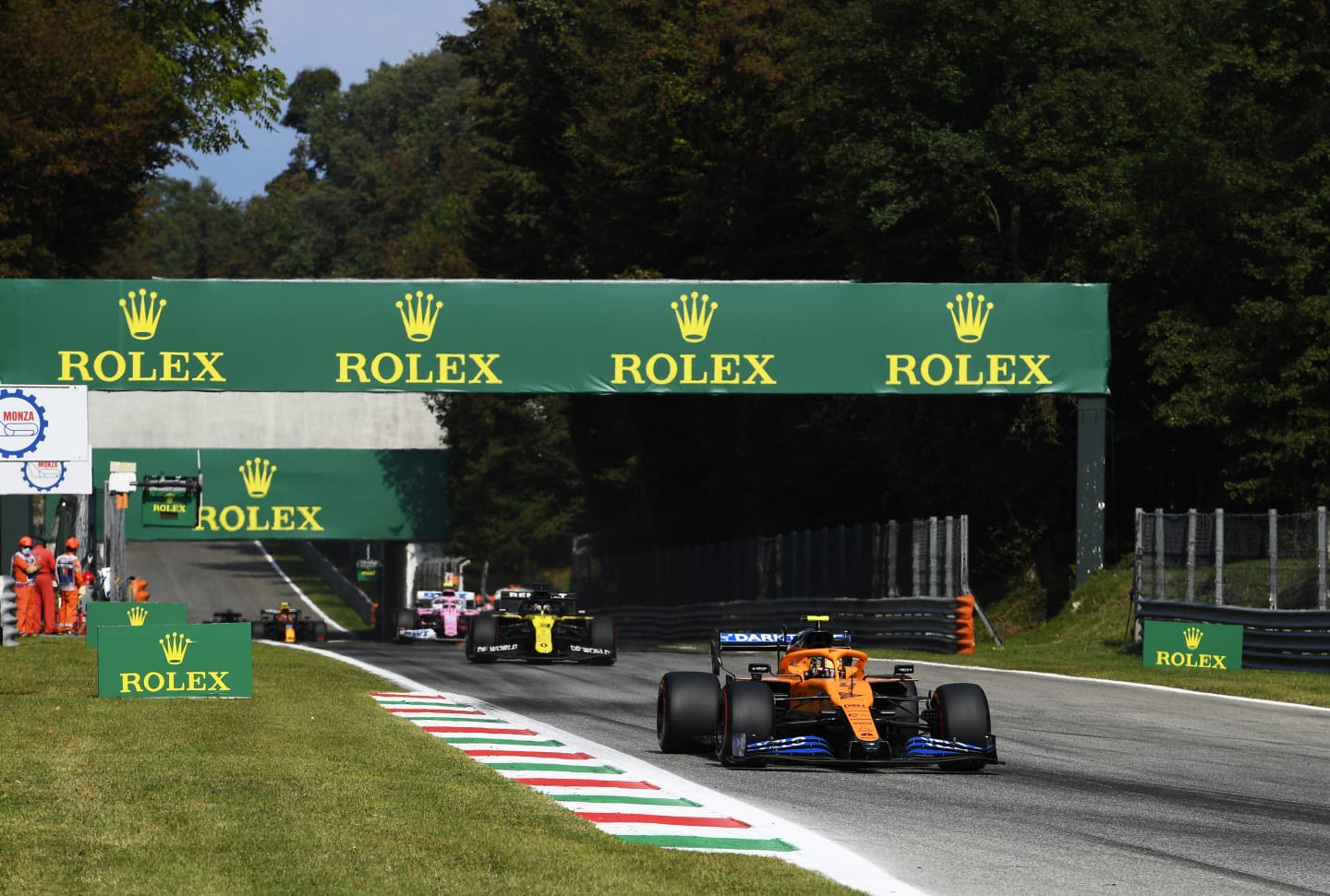 MONZA, ITALY - SEPTEMBER 06: Lando Norris of Great Britain driving the (4) McLaren F1 Team MCL35