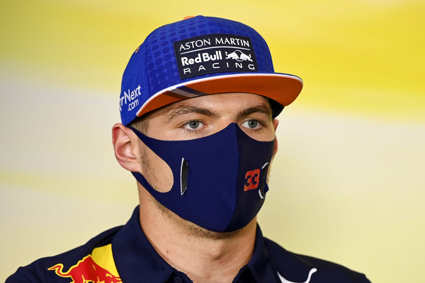 MONZA, ITALY - SEPTEMBER 03: Max Verstappen of Netherlands and Red Bull Racing talks in the Drivers