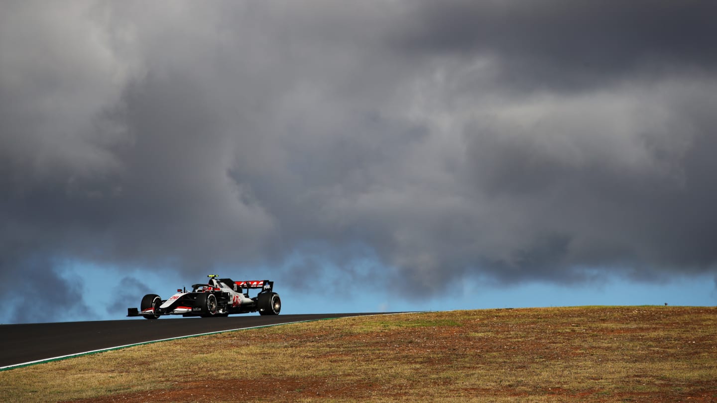 PORTIMAO, PORTUGAL - OCTOBER 23: Kevin Magnussen of Denmark driving the (20) Haas F1 Team VF-20