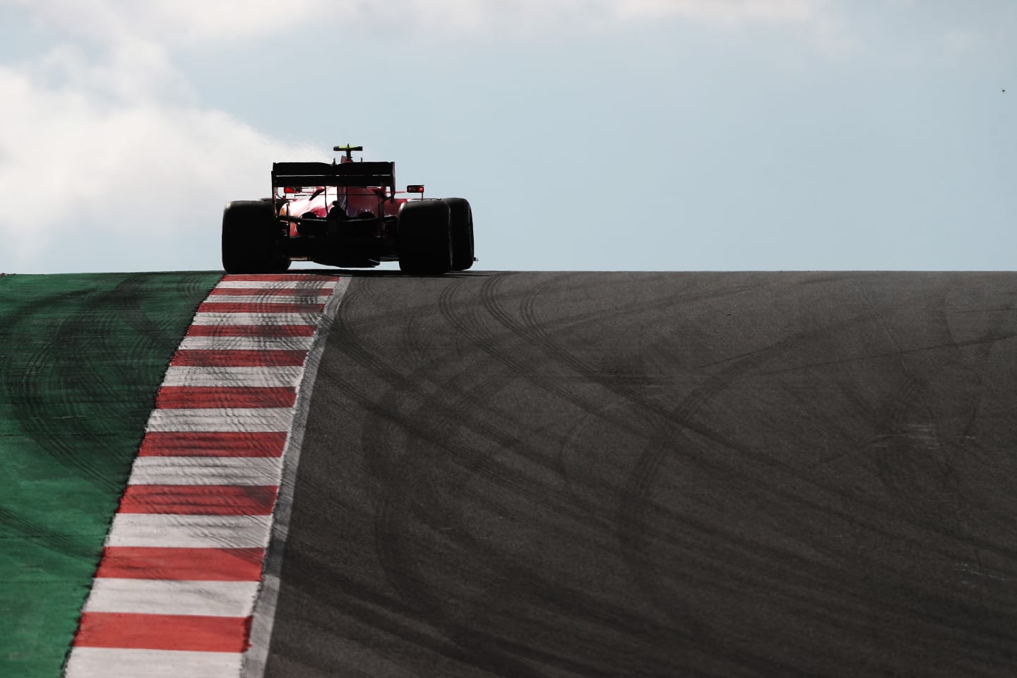 PORTIMAO, PORTUGAL - OCTOBER 23: Charles Leclerc of Monaco driving the (16) Scuderia Ferrari SF1000