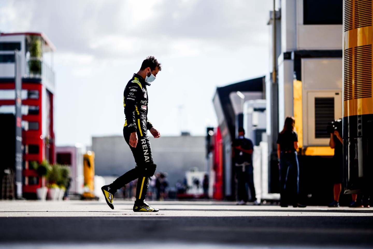 PORTIMAO, PORTUGAL - OCTOBER 23: Daniel Ricciardo of Australia and Renault  during practice ahead