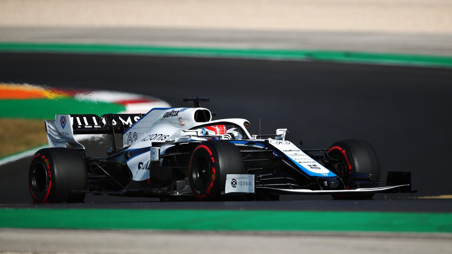 PORTIMAO, PORTUGAL - OCTOBER 24: George Russell of Great Britain driving the (63) Williams Racing