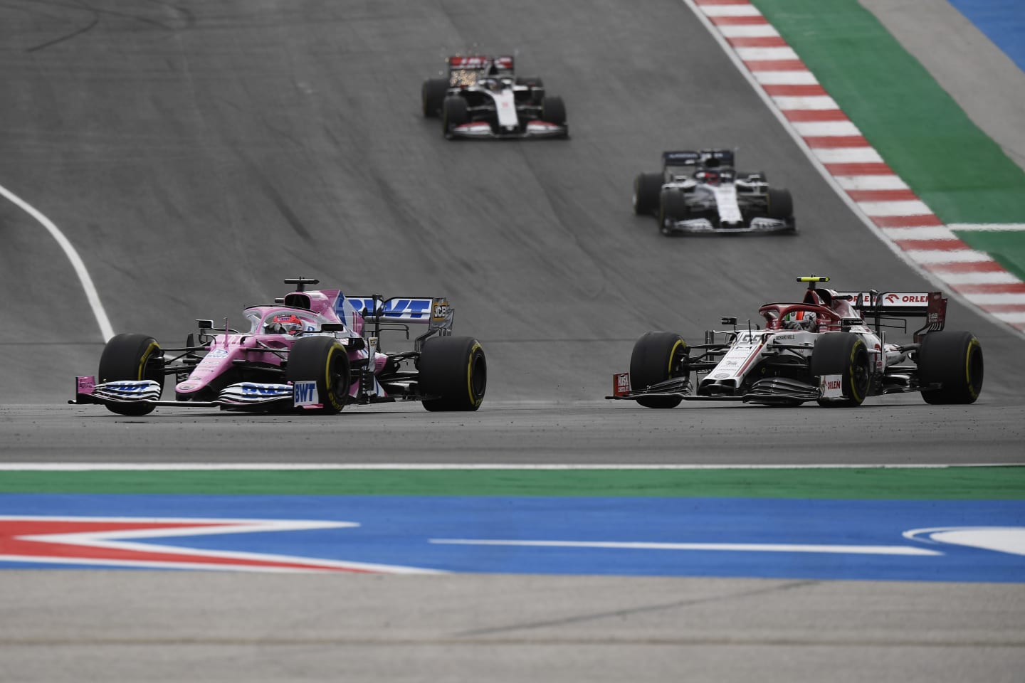 PORTIMAO, PORTUGAL - OCTOBER 25: Sergio Perez of Mexico driving the (11) Racing Point RP20 Mercedes