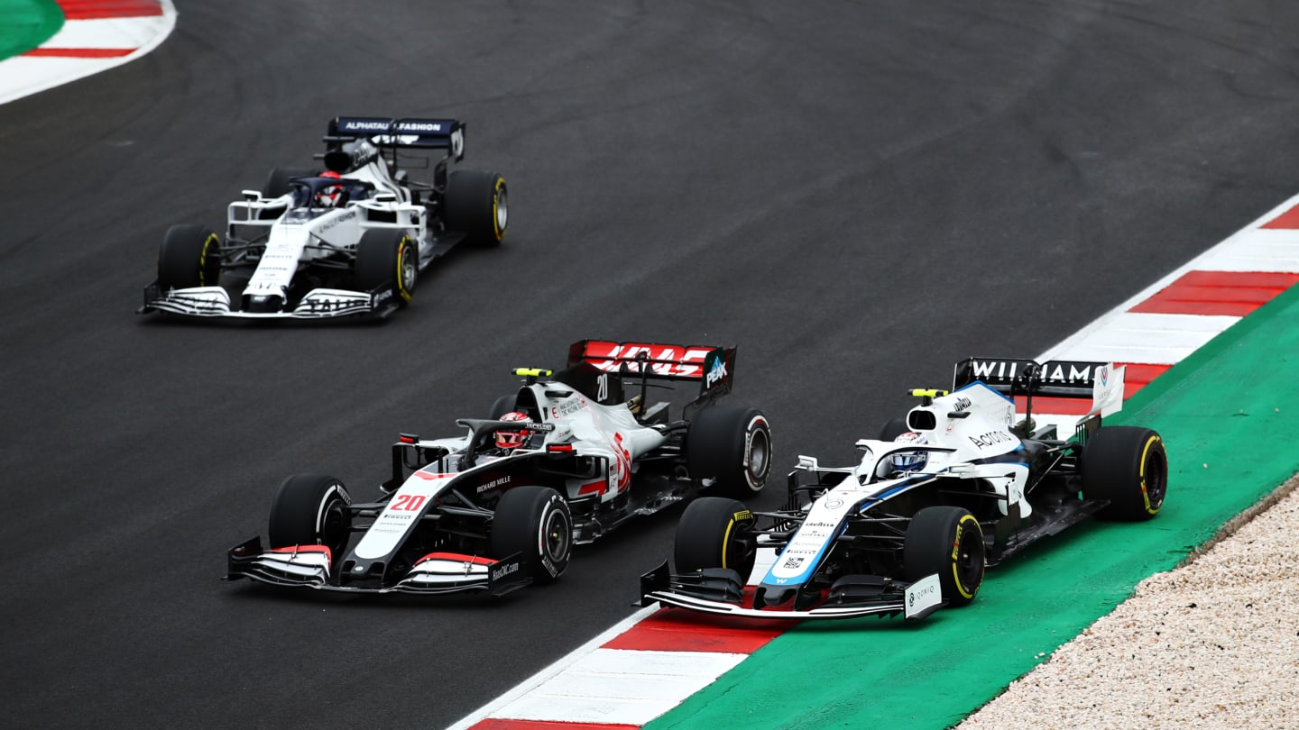 PORTIMAO, PORTUGAL - OCTOBER 25: Kevin Magnussen of Denmark driving the (20) Haas F1 Team VF-20