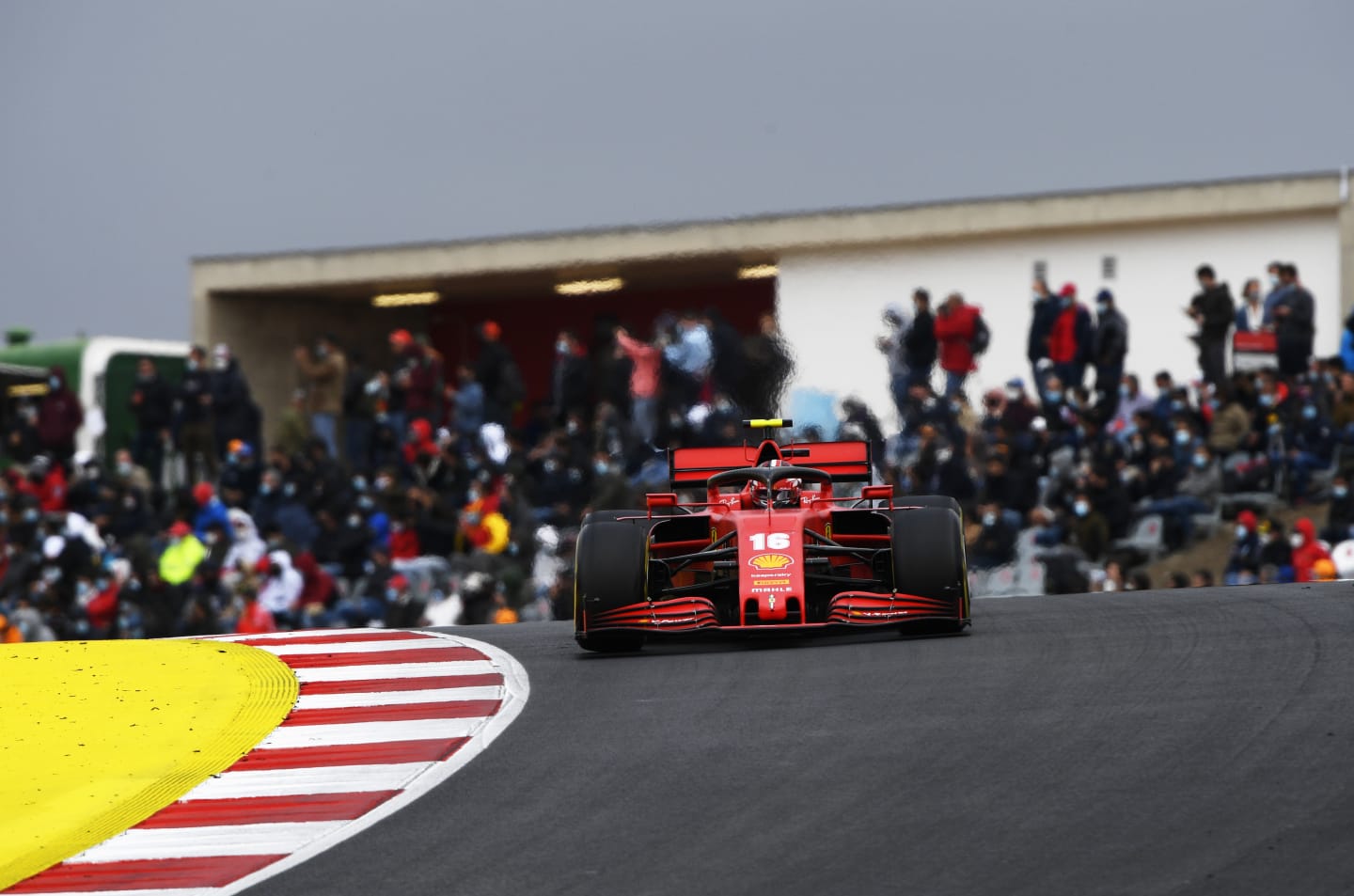 PORTIMAO, PORTUGAL - OCTOBER 25: Charles Leclerc of Monaco driving the (16) Scuderia Ferrari SF1000