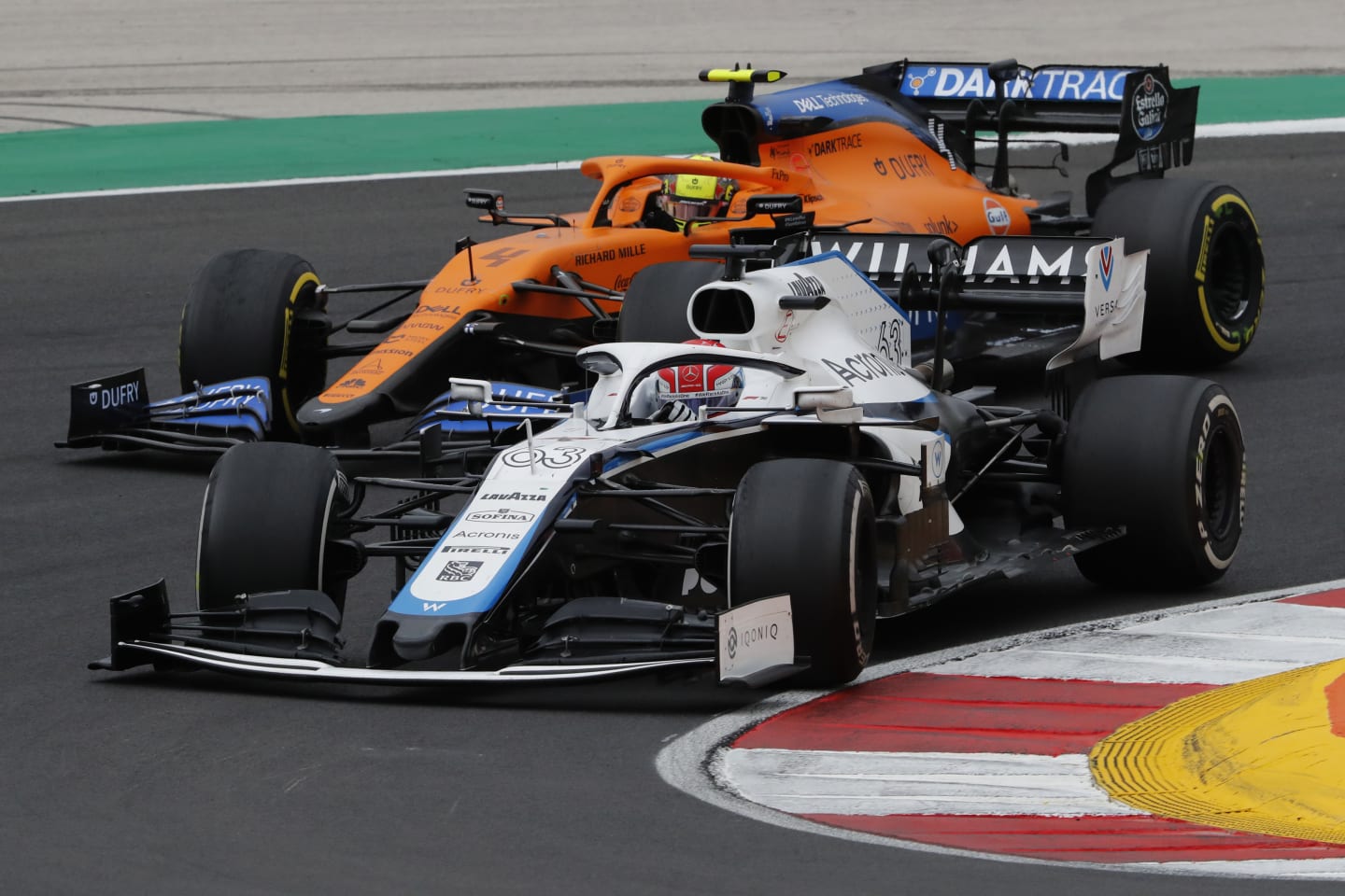 PORTIMAO, PORTUGAL - OCTOBER 25: George Russell of Great Britain driving the (63) Williams Racing