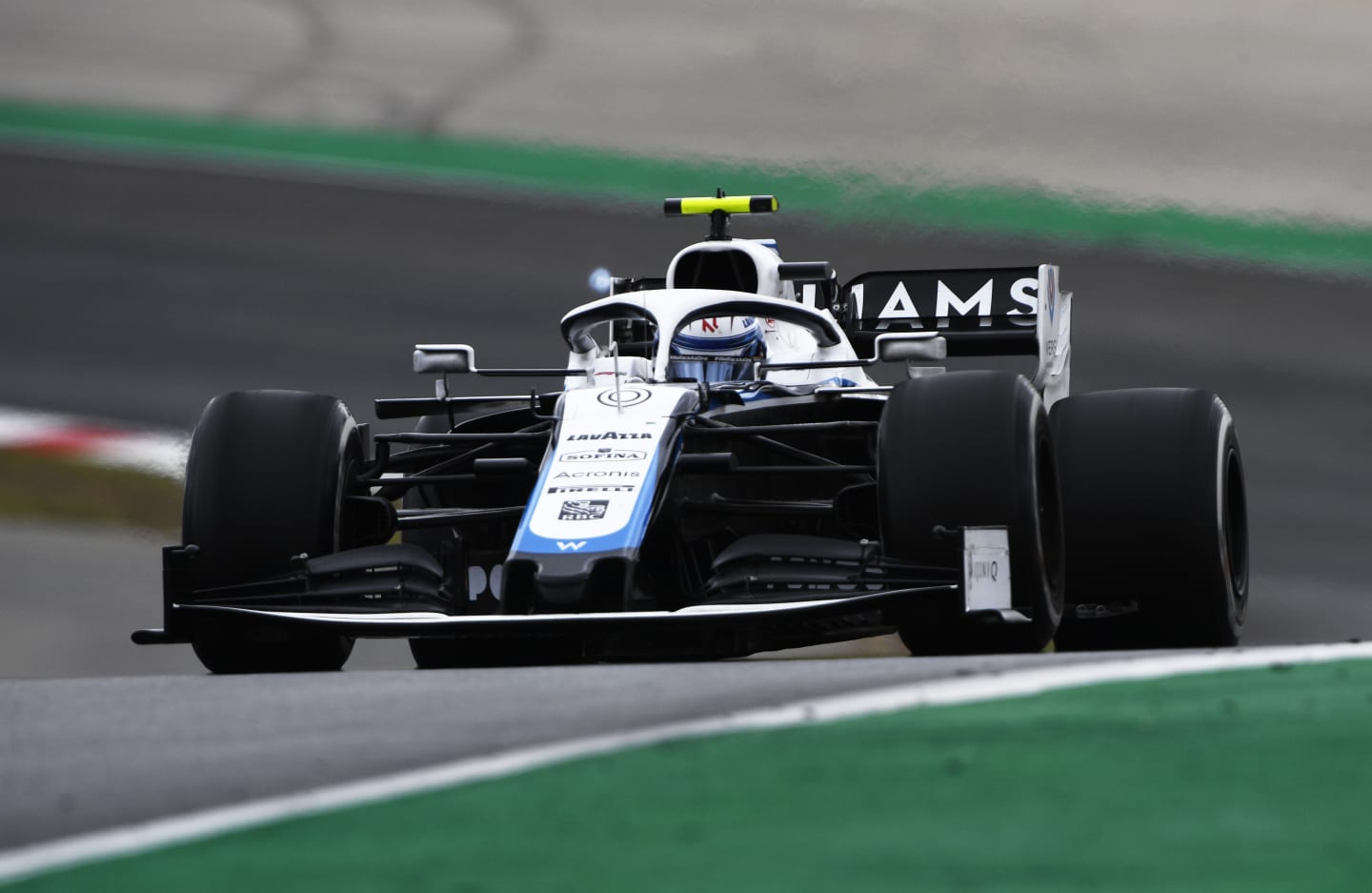 PORTIMAO, PORTUGAL - OCTOBER 25: Nicholas Latifi of Canada driving the (6) Williams Racing FW43