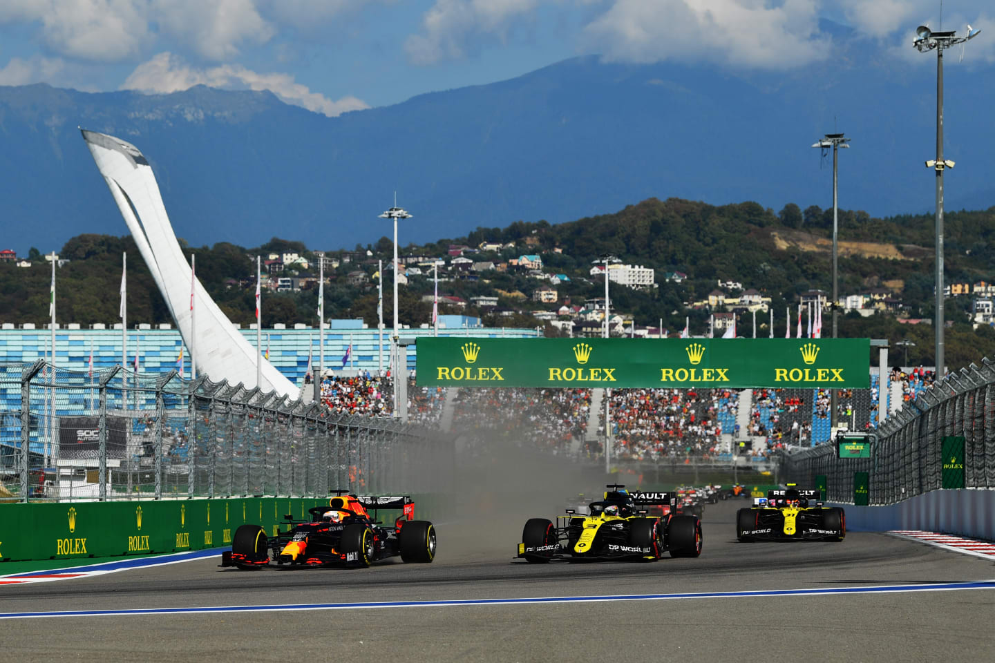 SOCHI, RUSSIA - SEPTEMBER 27: Max Verstappen of the Netherlands driving the (33) Aston Martin Red