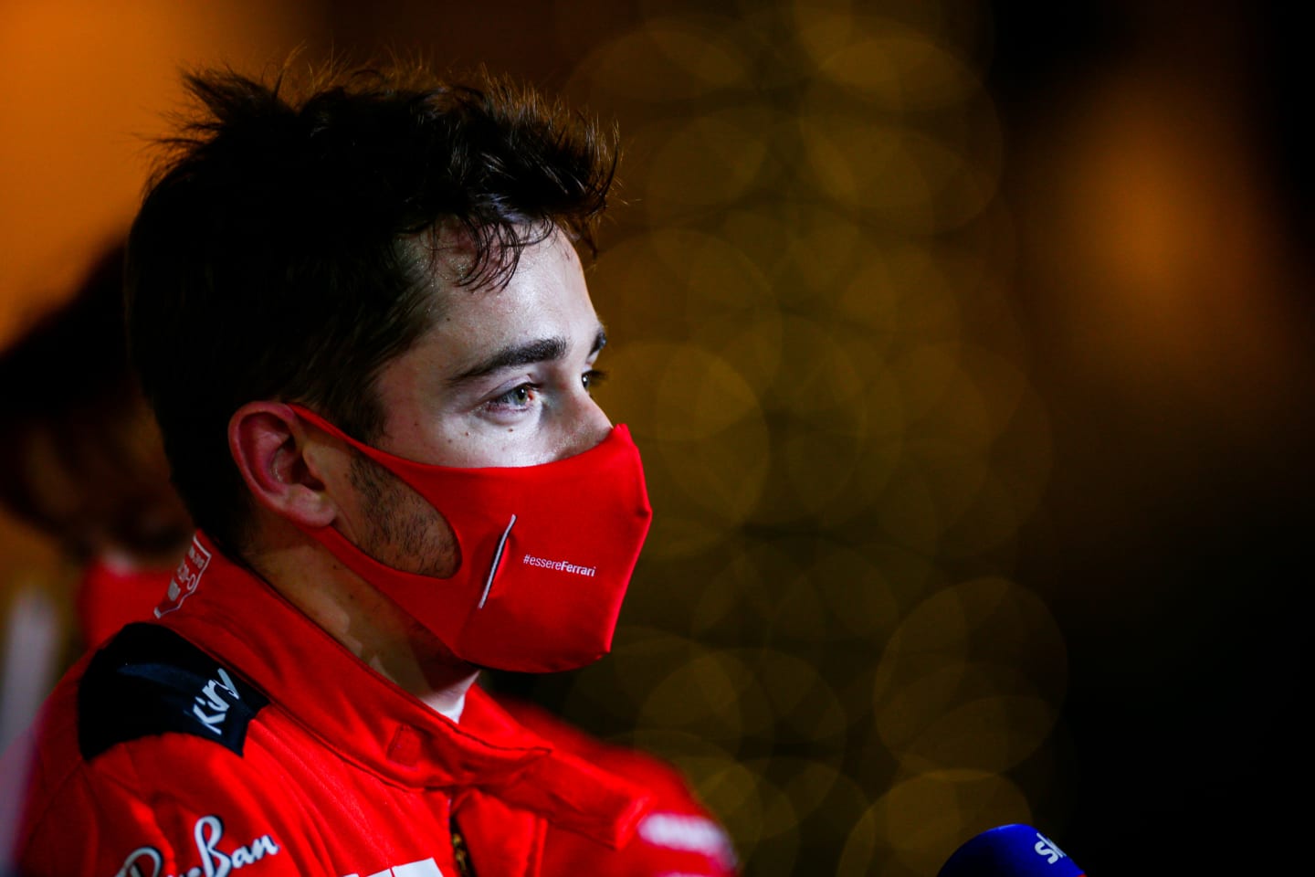 BAHRAIN, BAHRAIN - DECEMBER 05: Charles Leclerc of Ferrari and France  during qualifying ahead of