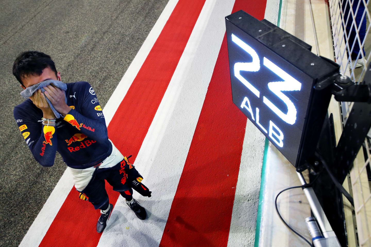 BAHRAIN, BAHRAIN - DECEMBER 06: Alexander Albon of Thailand and Red Bull Racing prepares to drive