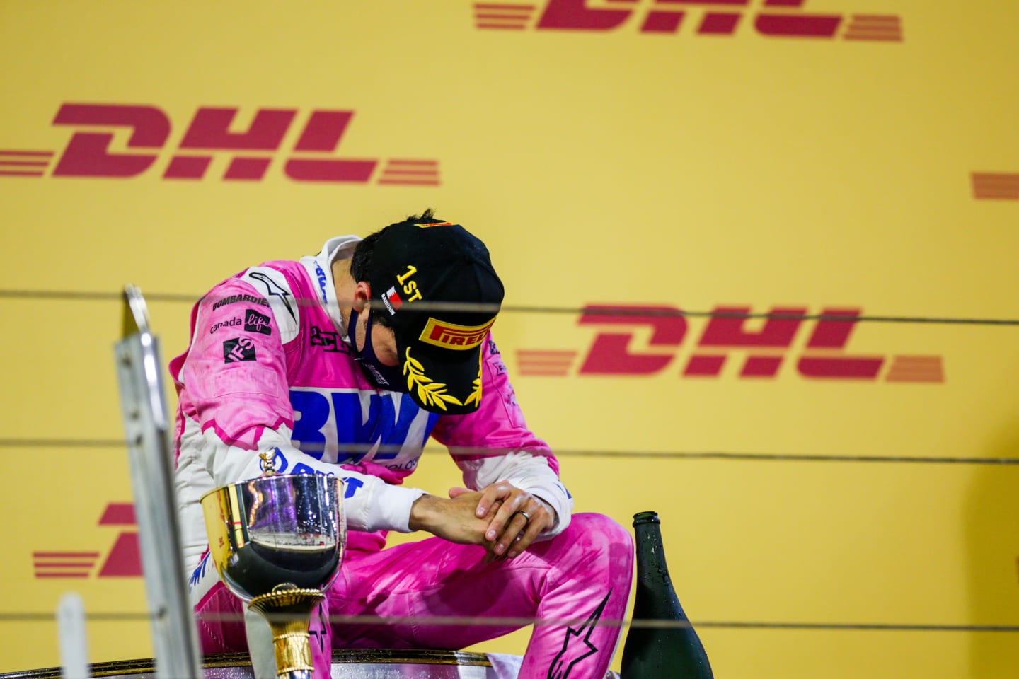 BAHRAIN, BAHRAIN - DECEMBER 06: Sergio Perez of Mexico and Racing Point  during the F1 Grand Prix