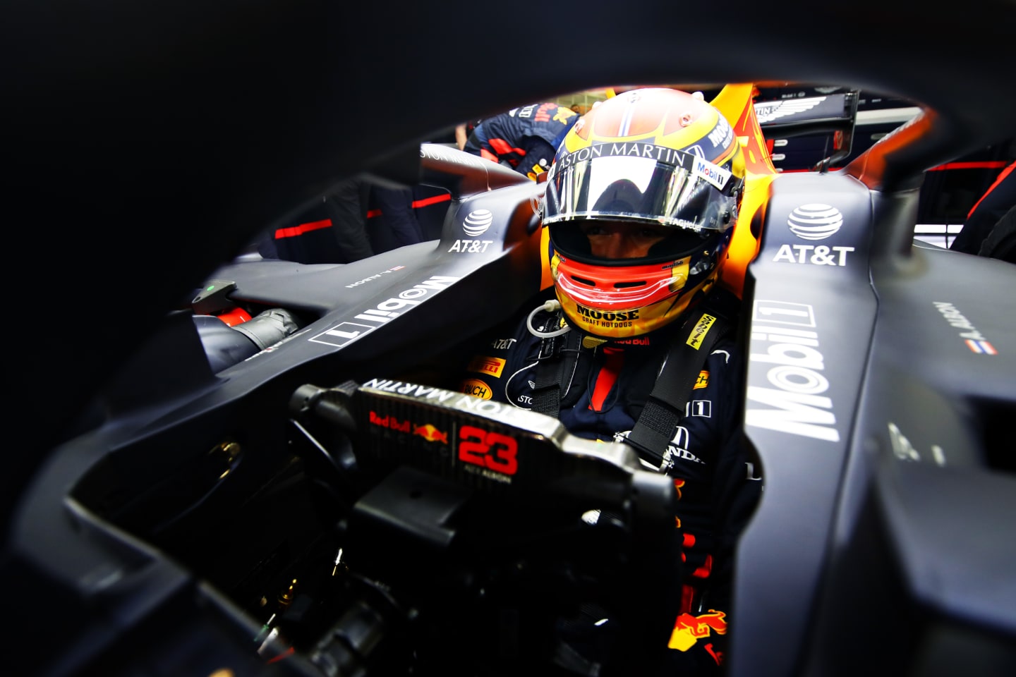 BAHRAIN, BAHRAIN - DECEMBER 06: Alexander Albon of Thailand and Red Bull Racing prepares to drive