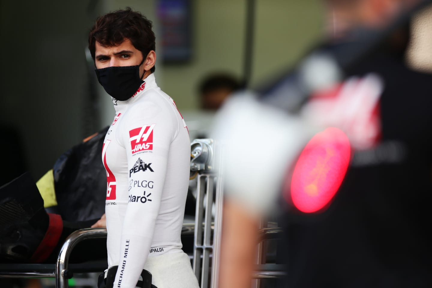 BAHRAIN, BAHRAIN - DECEMBER 03: Pietro Fittipaldi of Brazil and Haas F1 looks on from the Haas F1