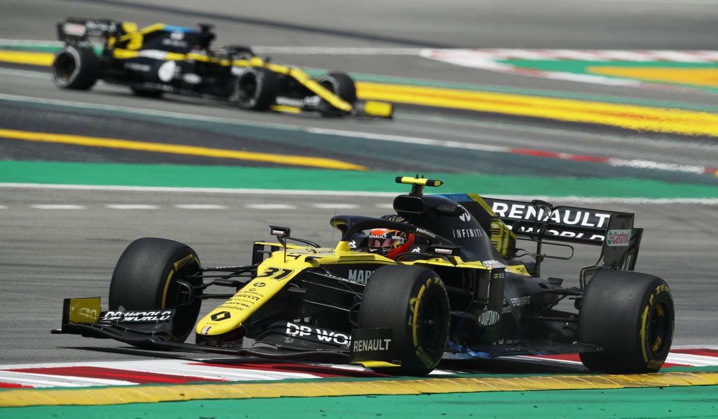 BARCELONA, SPAIN - AUGUST 14: Esteban Ocon of France driving the (31) Renault Sport Formula One