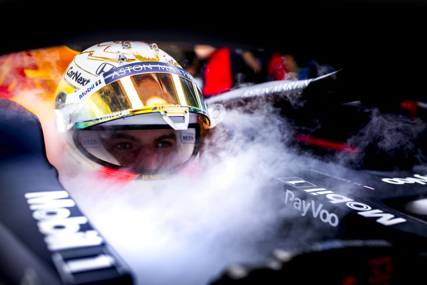 BARCELONA, SPAIN - AUGUST 14: Max Verstappen of Netherlands and Red Bull Racing prepares to drive