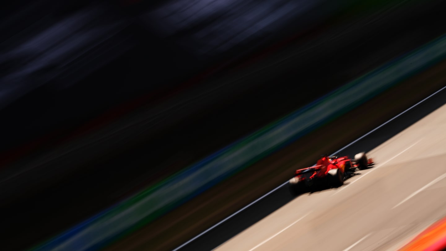 BARCELONA, SPAIN - AUGUST 15: Sebastian Vettel of Germany driving the (5) Scuderia Ferrari SF1000 on track during final practice for the F1 Grand Prix of Spain at Circuit de Barcelona-Catalunya on August 15, 2020 in Barcelona, Spain. (Photo by Mario Renzi - Formula 1/Formula 1 via Getty Images)