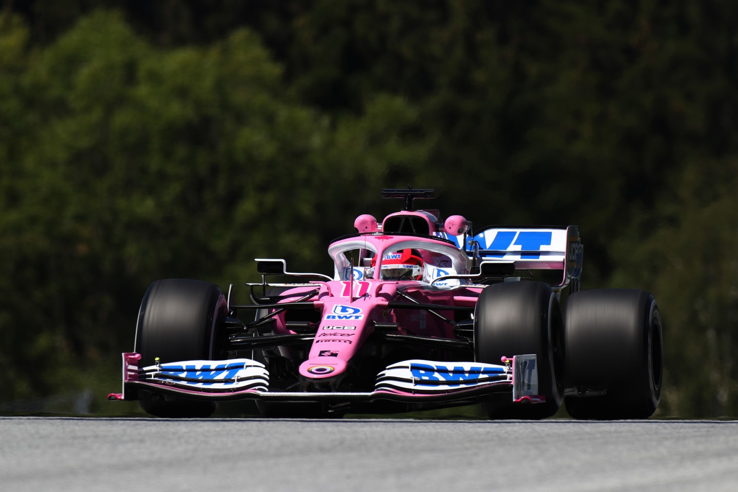 SPIELBERG, AUSTRIA - JULY 10: Sergio Perez of Mexico driving the (11) Racing Point RP20 Mercedes on