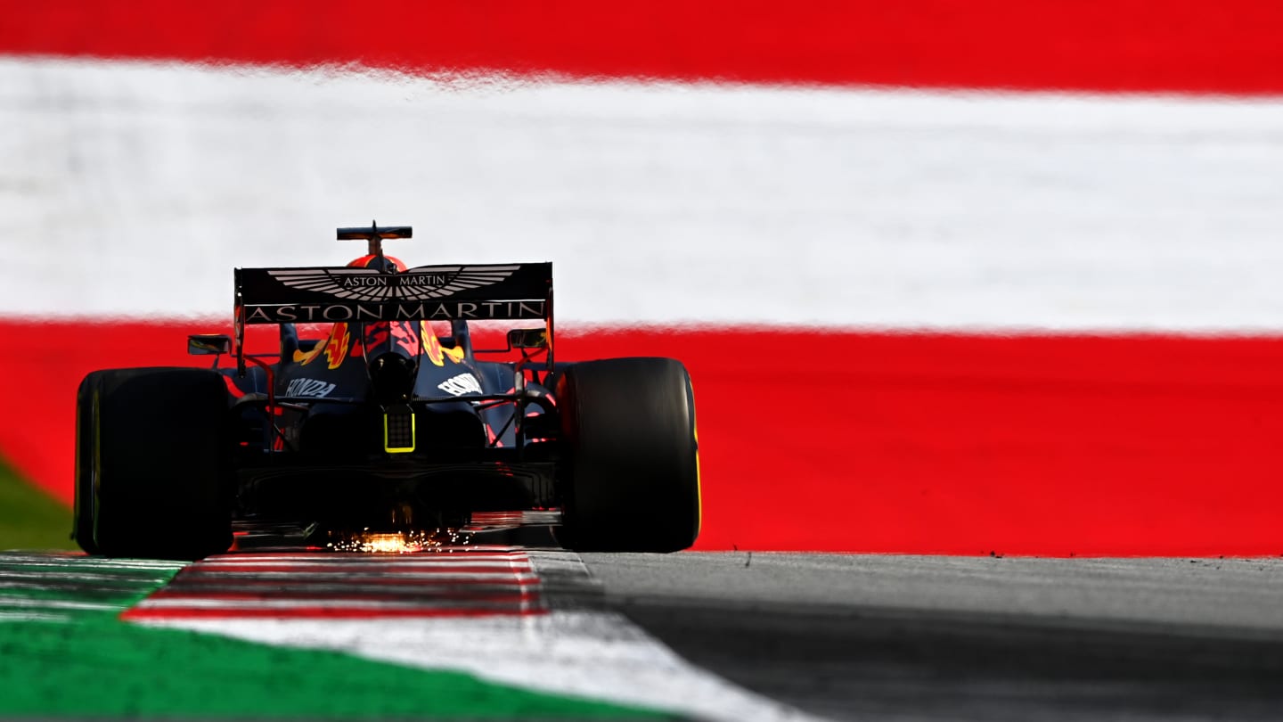 SPIELBERG, AUSTRIA - JULY 10: Max Verstappen of the Netherlands driving the (33) Aston Martin Red