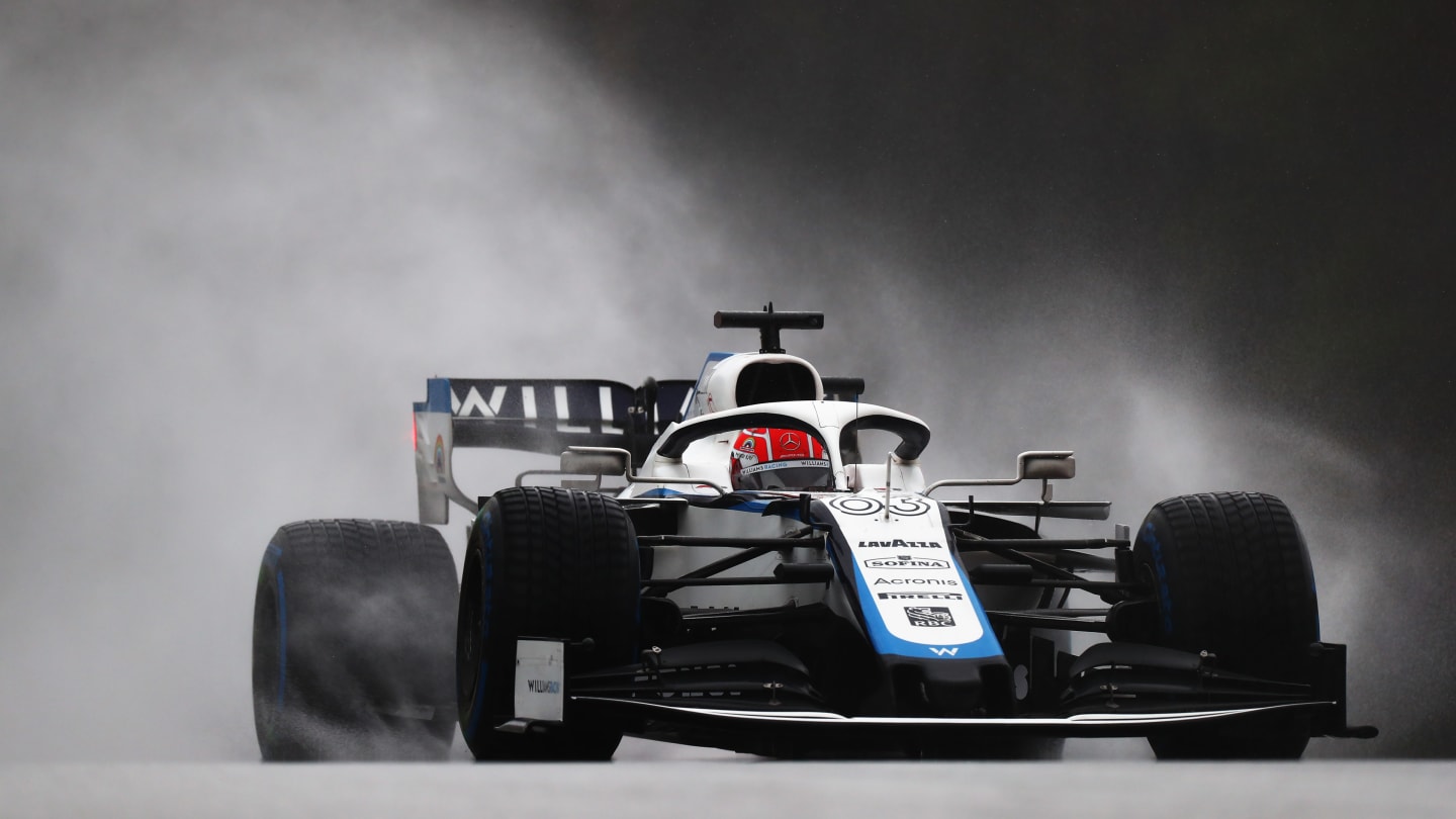 SPIELBERG, AUSTRIA - JULY 11: George Russell of Great Britain driving the (63) Williams Racing FW43