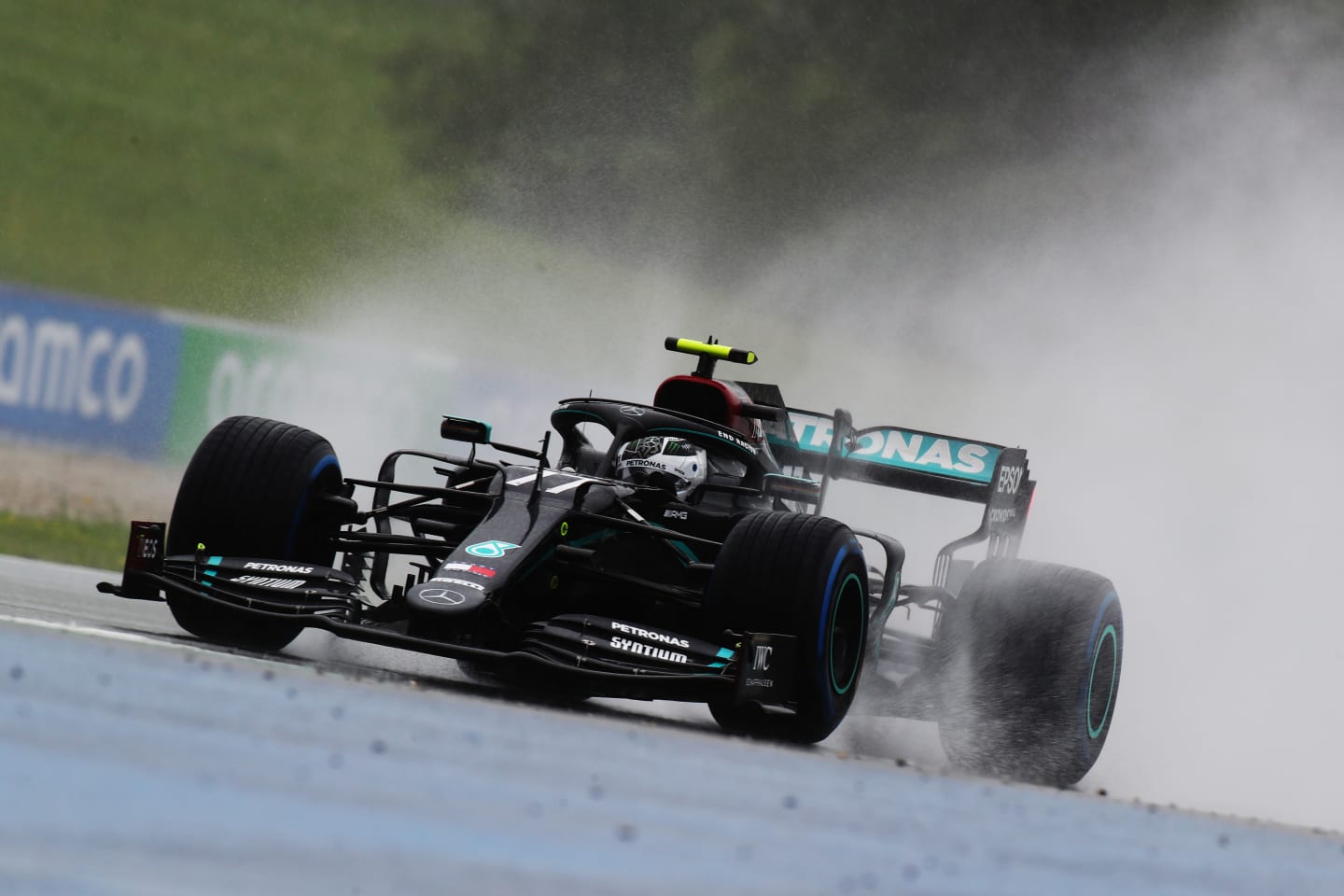 SPIELBERG, AUSTRIA - JULY 11: Valtteri Bottas of Finland driving the (77) Mercedes AMG Petronas F1